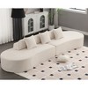 GDFStudio Xevor 130.5" Modern 4-Seater Terrycloth Upholstered Curved Sofa with 3 Pillows - 2 of 4