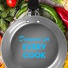 NutriChef 9.5 Large Fry Pan - PFOA/PFOS Free Stainless Steel Frying Pan Kitchen Cookware w/ Durable Ceramic Non-Stick Coating, Silicone Wrap Handles - 4 of 4