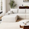Whisen Convertible Sleeper Sofa Bed, Plush Corduroy Fabric, Back Support with Pillow - 2 of 4