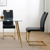 Racxily Modern Dining Chairs (2pcs) - Faux Leather Upholstered Dining Chairs, Gold Metal Legs, Ergonomic PU & Sponge, Multi-Scene Use - 2 of 4