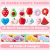 Joyfy  28 Pack Valentines Day Gift Cards with Squishy Toys, Stress Relief Fidget Toys for Kids Valentine Classroom Favors - 2 of 4