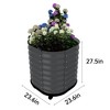 Raised Garden Bed, Self-Watering Wheel Mobile Metal Planter Box Galvanized Steel Outdoor Rolling Garden Bed for Vegetables Flowers Herbs - 2 of 4