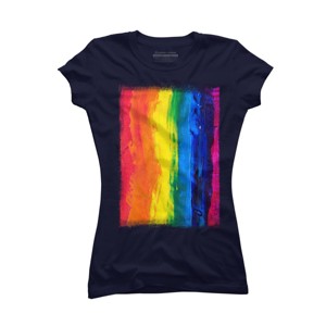 Adult Design By Humans Vertical Artistic Pride Flag By stevej T-Shirt - 1 of 2