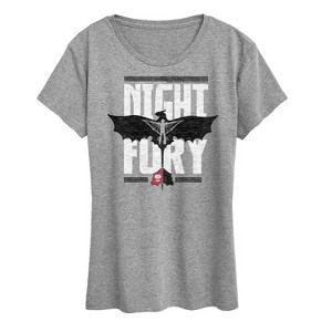 Women's - How to Train Your Dragon - Night Fury Flight Short Sleeve Graphic T-Shirt - 1 of 4