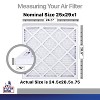 Filter King 25x29x1 Air Filter | 4-PACK | Carbon MERV 8 HVAC Pleated A/C Furnace Filters | MADE IN USA | Actual Size: 24.5 x 28.5 x .75" - 2 of 4