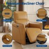 Electric Recliner Chair with USB Charging Station, 360 Swivel Rocker Chair with Upholstered Seat, Leather Reclining Chair, Adjustable Lumbar Support - 4 of 4
