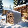 7x12 FT Outdoor Heavy Duty Metal Storage Shelter Shed,Carport With 2 Roll Up Zipper Doors,Patio Portable Garage Kit Tent-Coolbibila - 2 of 4