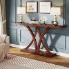 Hommoo 63 Inch Farmhouse Narrow Long Console Table Cherry - 4 of 4