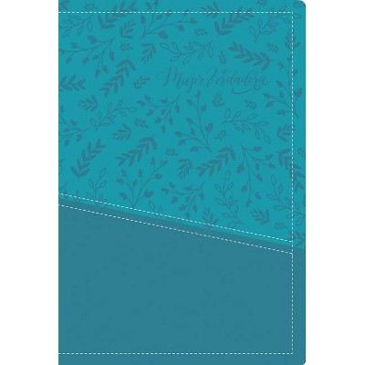 Biblia Devocional Mujer Verdadera Nbla - Duotono Aqua - by  Nancy DeMoss Wolgemuth (Leather Bound)