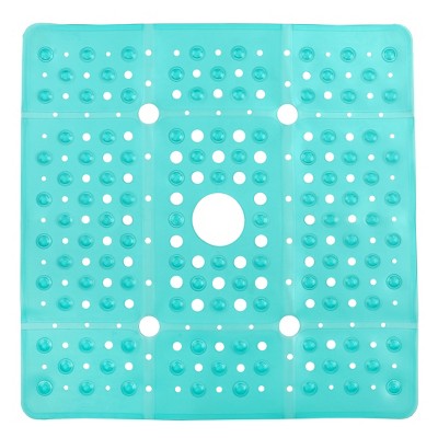 SlipX Solutions 27 inch x 27 inch Extra Large Square Shower Mat, Gray