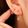 3 Pairs 14K Gold Hoop Earrings Set - Hypoallergenic Huggie & Dangle Earrings for Women - 3 of 4