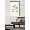 Trends International Let Your Light Shine Framed Wall Poster Prints Barnwood Framed Version 22.375" x 34" - 2 of 4