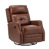 Basilio 28.74 W Tufted Genuine Leather Swivel Rocker Recliner with Nailhead Trims| ART OF LIVING DESIGNS - 2 of 4