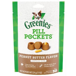 Greenies Pill Pockets for Dogs - Real Peanut Butter Flavor (Pack of 2) - 1 of 4