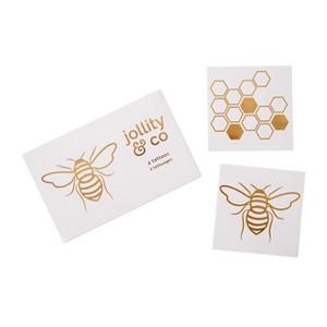 Jollity & Co. - Bee Temporary Tattoos - Pack of 2 Tattoos - 1 of 2
