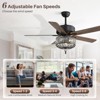 Farmhouse Ceiling Fans with Lights and Remote 52 Inch Indoor Chandelier Ceiling Fan Crystal Fandelier Ceiling Fans for Living Dining Room Bedroom - 2 of 4