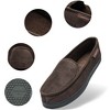 Alpine Swiss Steve Mens Wide Moccasin Slippers Memory Foam Slip On Indoor House Shoes - 3 of 4