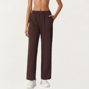 Anna-Kaci Active Women's High Waist Relaxed Fit Sweatpants with Elastic Waistband and Side Pockets - 1 of 4