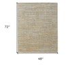 Yellow and Ivory Abstract Hand Woven Area Rug - 3 of 4