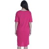 Just Love Womens Nightgown - Short Sleeve Henley Oversized Sleepwear Gown - 3 of 3