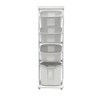 4-Tier Laundry Hamper Sorter, Laundry Storage Organizer with Wheels, Removable Rolling Laundry Baskets, Bathroom Cart for Dirty Clothes, White - 3 of 4