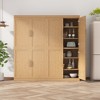 62"x62"x16" Wood Accent Cabinet in Natural Color, Storage Organizer with Adjustable Shelves for Kitchen Bedroom Entryway Living Room Dinning Room - 2 of 4