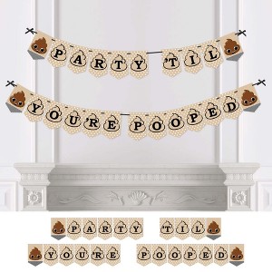 Big Dot of Happiness Party 'Til You're Pooped - Poop Emoji Party Bunting Banner - Party Decorations - 1 of 4