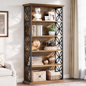 Tribesigns 6-Tier Bookshelf, 71" Tall Bookcase with Metal Frame, Freestanding Open Storage Shelves for Home Office, Living Room, Bedroom - 1 of 4