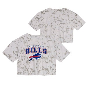 NFL Buffalo Bills Girls' Short Sleeve Tie-Dye Fashion Crop T-Shirt - 1 of 3