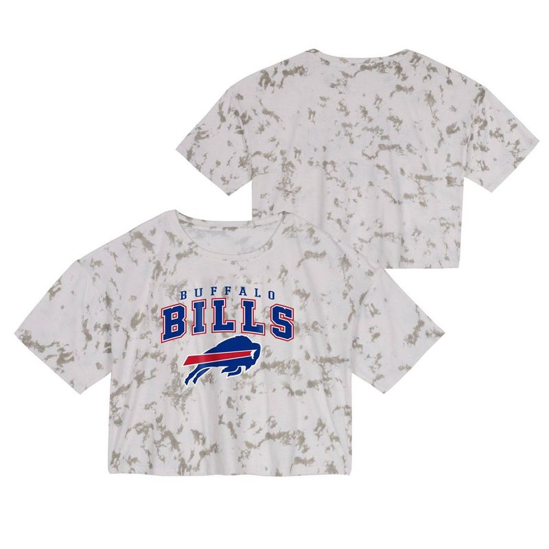 NFL Buffalo Bills Girls&#39; Short Sleeve Tie-Dye Fashion Crop T-Shirt, 1 of 4