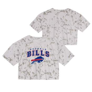 NFL Buffalo Bills Girls' Short Sleeve Tie-Dye Fashion Crop T-Shirt