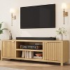 Fluted TV Stand for 80 Inch, Wooden Media Console Cabinet with Fluted Door and Gold Handle for Living Room Bedroom - 2 of 4