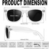 Attop Polarized Sunglasses Retro Square Design Sunglasses UV400 Fashion, Clear Color - 2 of 4