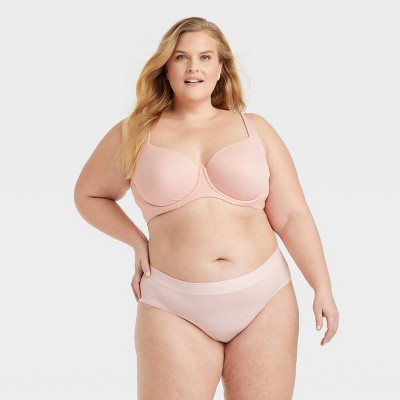 Women's Lace Trim Cheeky Underwear - Auden™ Pink 1x : Target