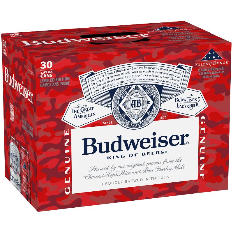 Budweiser Lager Beer - 30pk/12 fl oz Cans, 3 of 12