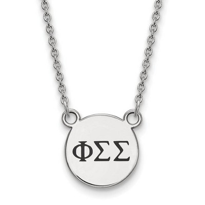 Black Bow Jewelry Sterling Silver Phi Sigma Sigma Greek Life Necklace 18 Inch