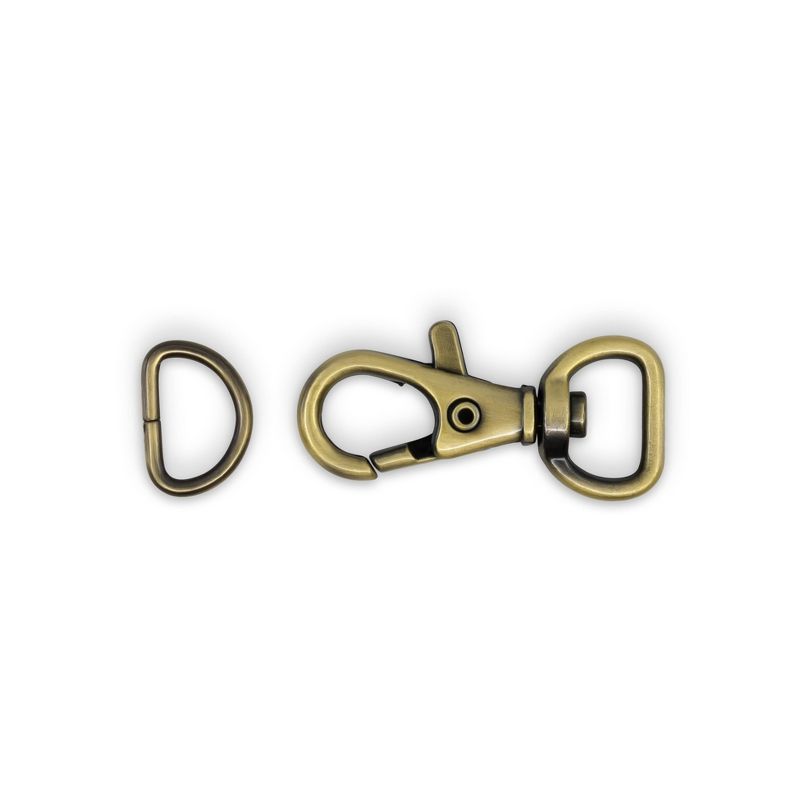 Dritz 12ct Swivel Hooks &#38; D-Rings Antique Brass, 4 of 5