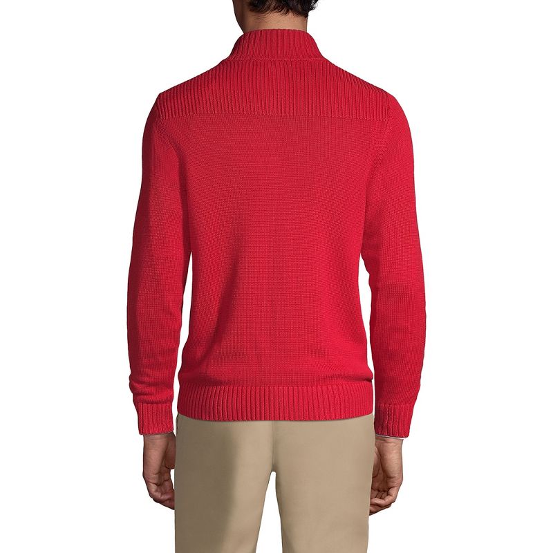 Lands' End School Uniform Men's Cotton Modal Zip Front Cardigan Sweater, 2 of 5
