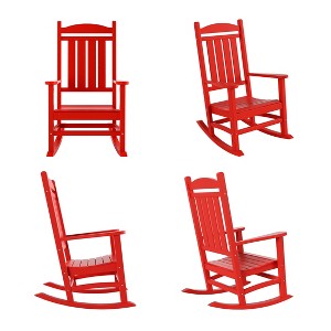WestinTrends All-Weather Outdoor Patio Poly Classic Porch Rocking Chair (Set of 4) - 1 of 2