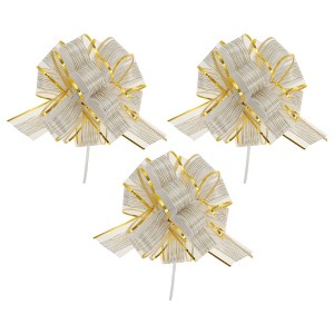 Unique Bargains Pull Bows for Gift Wrapping Weddings Birthdays Christmas 47.28"x1.9" 3 Pcs - 1 of 4