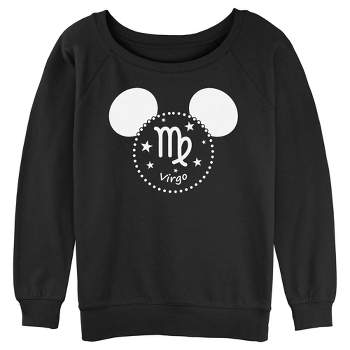 Junior's Women Mickey & Friends Virgo Silhouette Sweatshirt