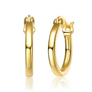 Guili Sterling Silver Gold Plated Hoop Earrings, a Classic and Versatile Piece for Effortless Elegance and Timeless Sophistication - 1 of 3