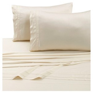 Rayon from Bamboo Deep Pocket Solid Sheet Set (Queen) Ivory 300 Thread Count - Tribeca Living