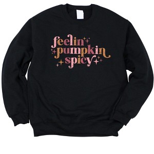 Simply Sage Market Women's Feelin Pumpkin Spicy Gildan Sweatshirt - 1 of 2