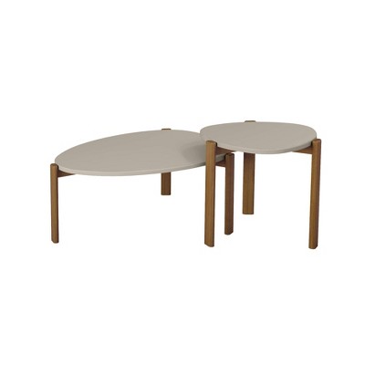 Manhattan Comfort Gales Mid - Century Modern End Table and Coffee Table Set