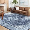 Area Rug Machine Washable Rug Non Slip Indoor Carpet Vintage Distressed Low Pile Rugs Foldable Retro Printed Rug for Bedroom Living Room Kids Room - 2 of 4