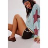 Clotth Women's Star Graphic Sweatshirt - Y2k Oversized Crewneck, Drop Shoulder, Long Sleeve Preppy Shirts, Pullover Tops - 4 of 4