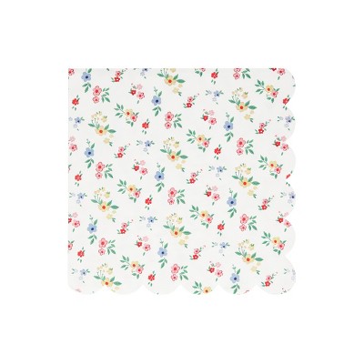 Ditsy Posy Scalloped Large Napkins - Thumbnail 4