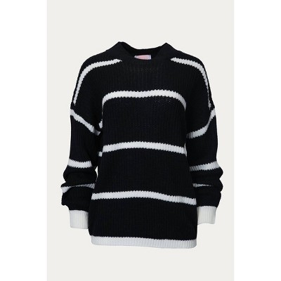 Women's COZY STRIPED KNIT SWEATER - ESLEY COLLECTION
