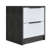 NicBex Nightstand with  Drawers,1pc Side Table with Metal Handle and ,Bedside Table for Bedroom,Living Room,Black/White/Brown - 4 of 4
